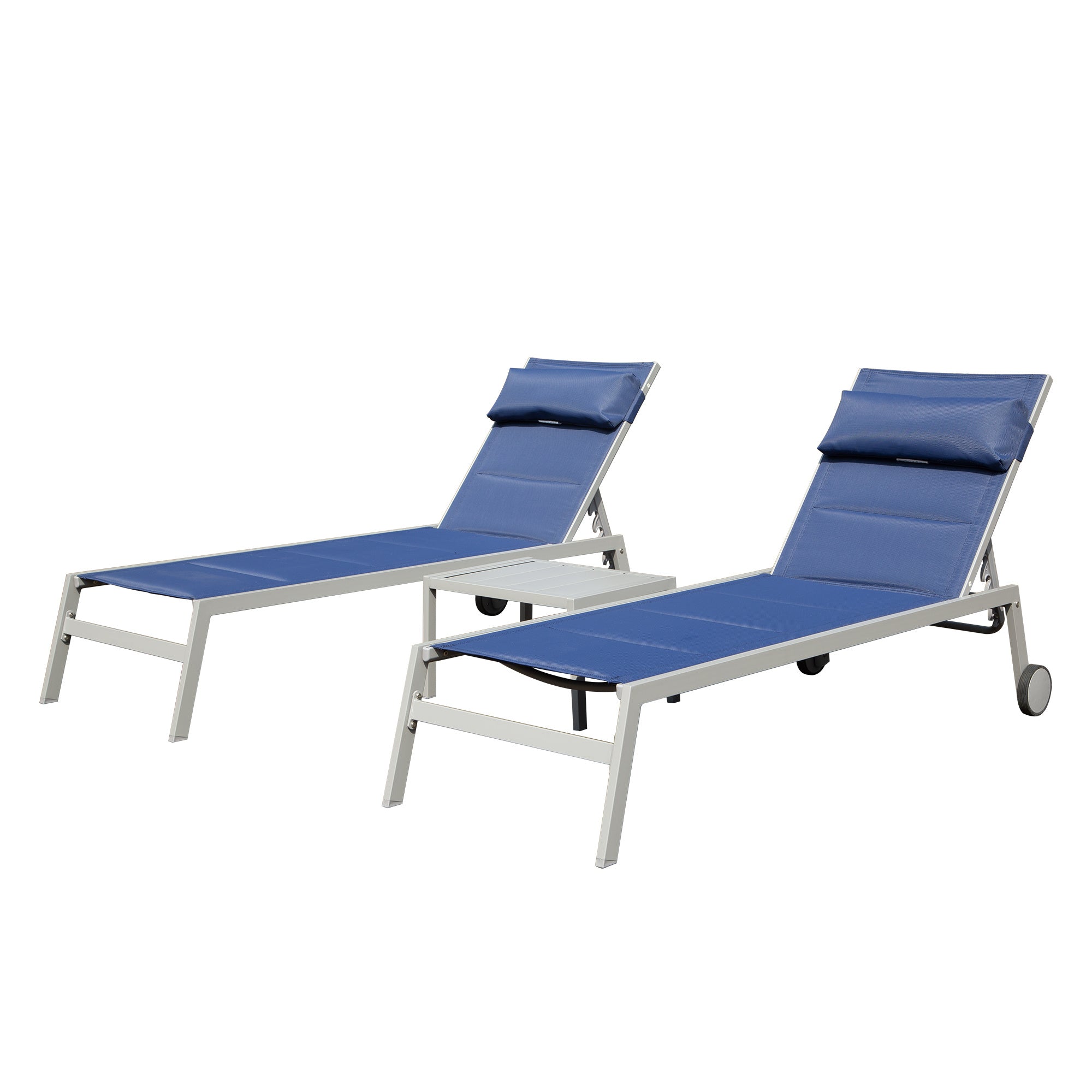 Outdoor Patio Chaise Lounge Set of 3 Doba as Pic